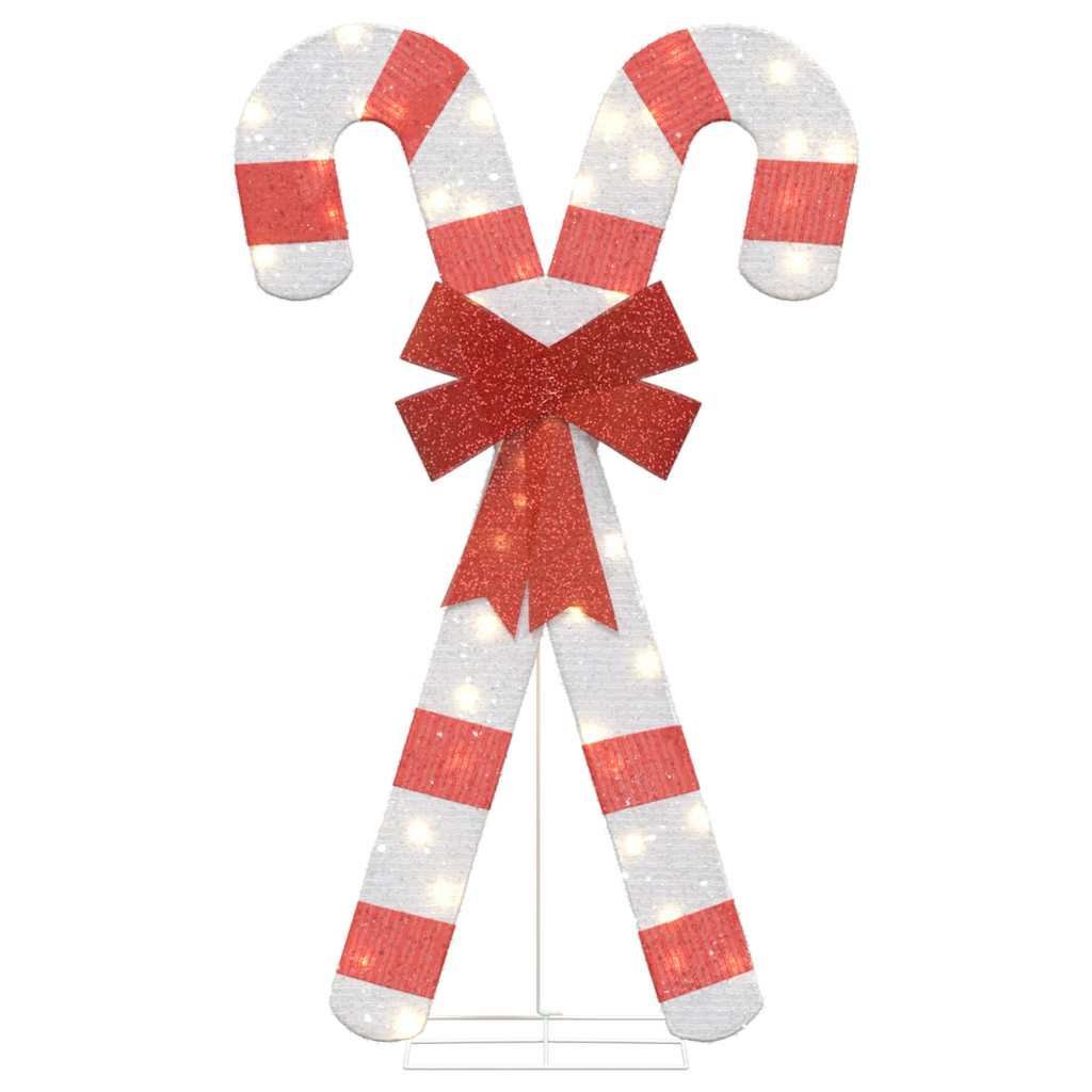 vidaXL Zuckerstange Weihnachtsdekoration 50 LEDs Warmweiß