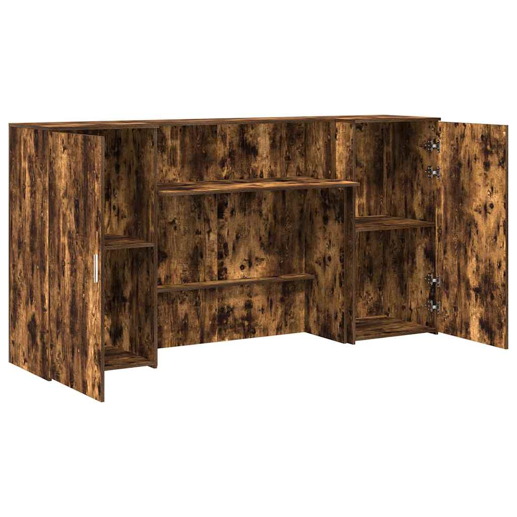 vidaXL Empfangstheke Räuchereiche 200x50x103,5 cm Holzwerkstoff - Image 6