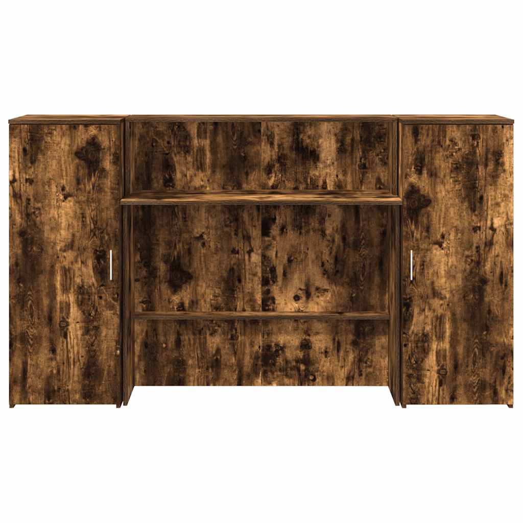 vidaXL Empfangstheke Räuchereiche 180x50x103,5 cm Holzwerkstoff - Image 5