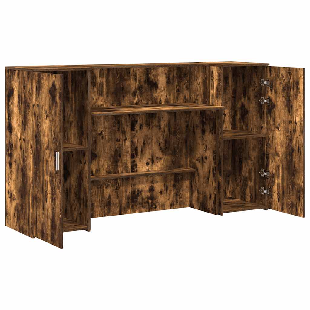 vidaXL Empfangstheke Räuchereiche 180x50x103,5 cm Holzwerkstoff - Image 6