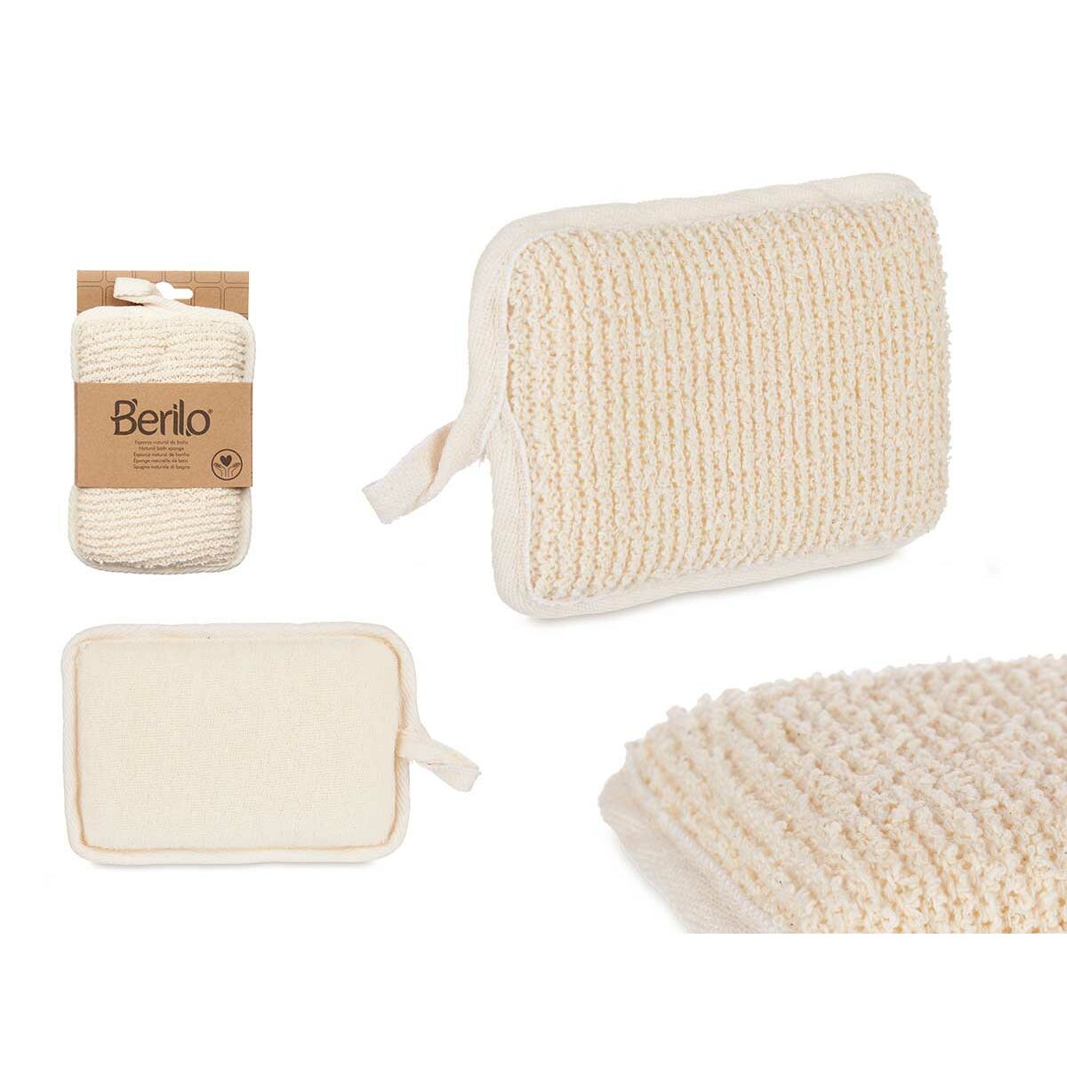 Spugna per il Corpo Berilo Bianco Beige 11 x 16,5 x 2 cm (12 Unità) - Image 3