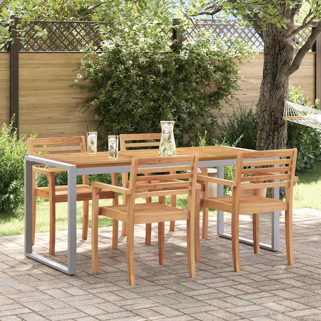 vidaXL Table de jardin pour repas Gris 180 x 90 x 75 cm