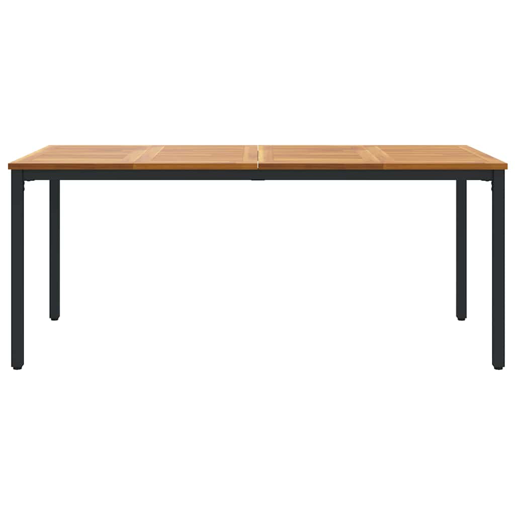 vidaXL Tables de jardin Naturel et noir 180 x 90 x 75 cm - Image 5