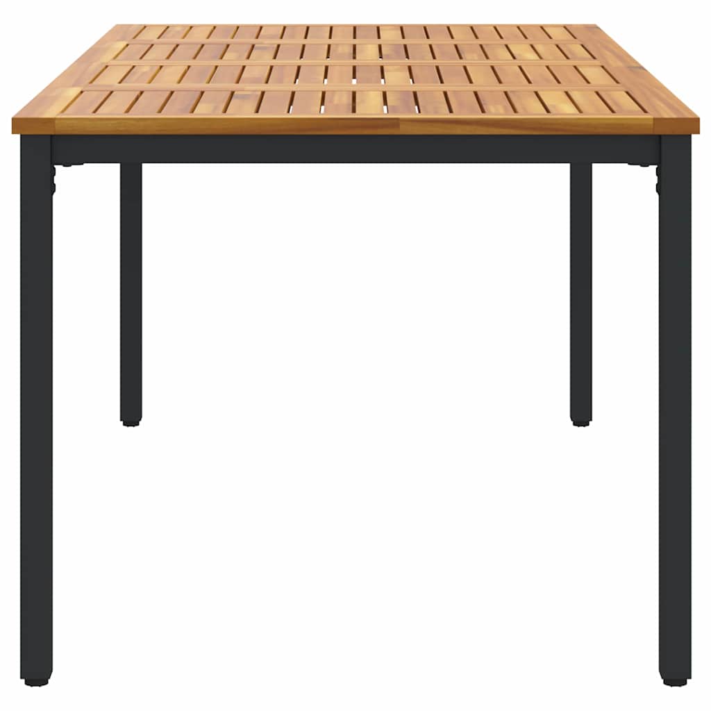 vidaXL Tables de jardin Naturel et noir 180 x 90 x 75 cm - Image 6