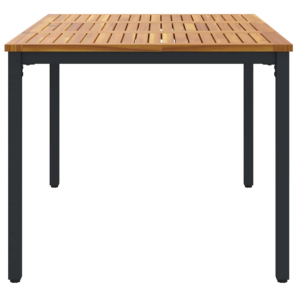 vidaXL Tables de jardin Naturel et noir 150 x 90 x 75 cm - Image 6