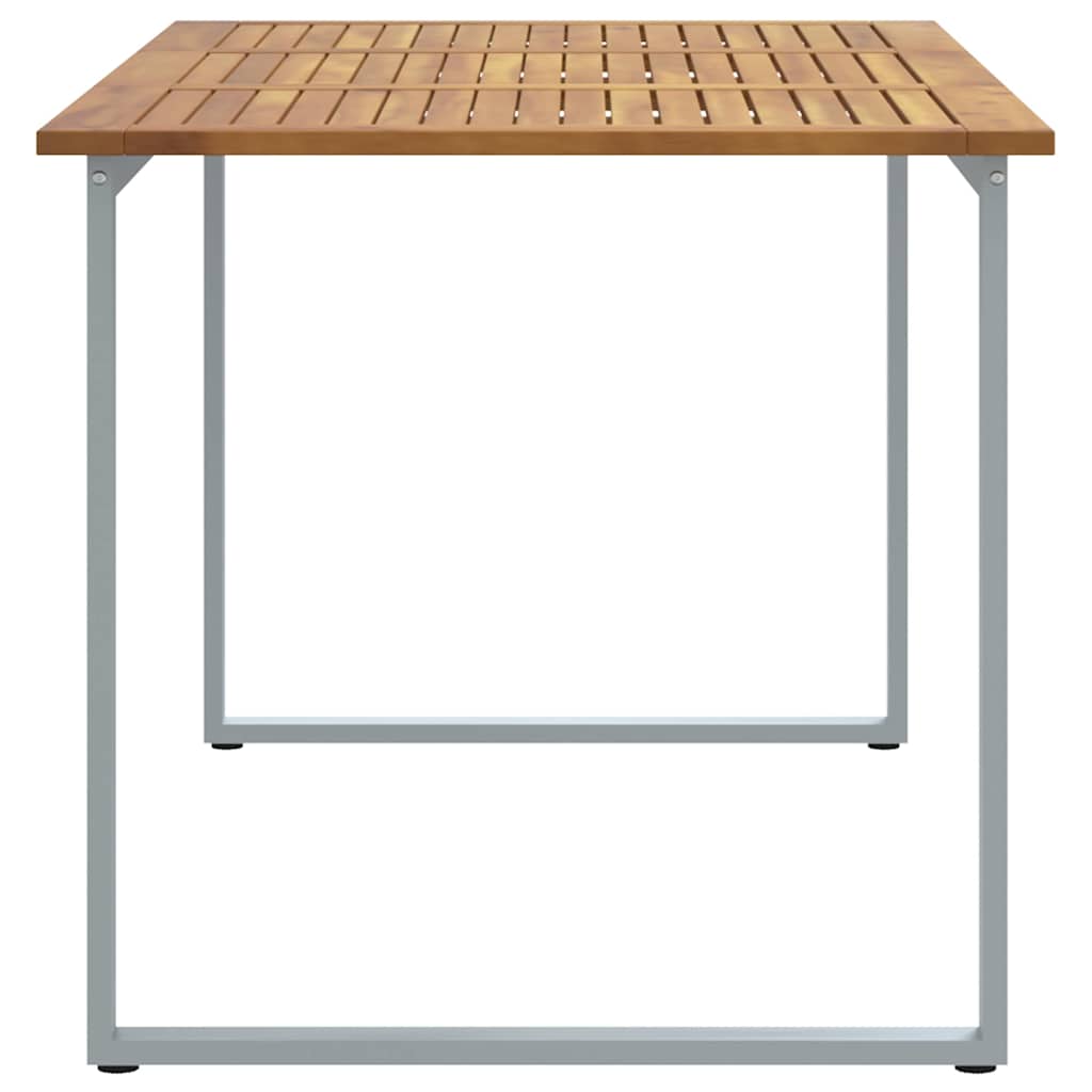 vidaXL Table de jardin pour repas Gris 160 x 80 x 75 cm - Image 6