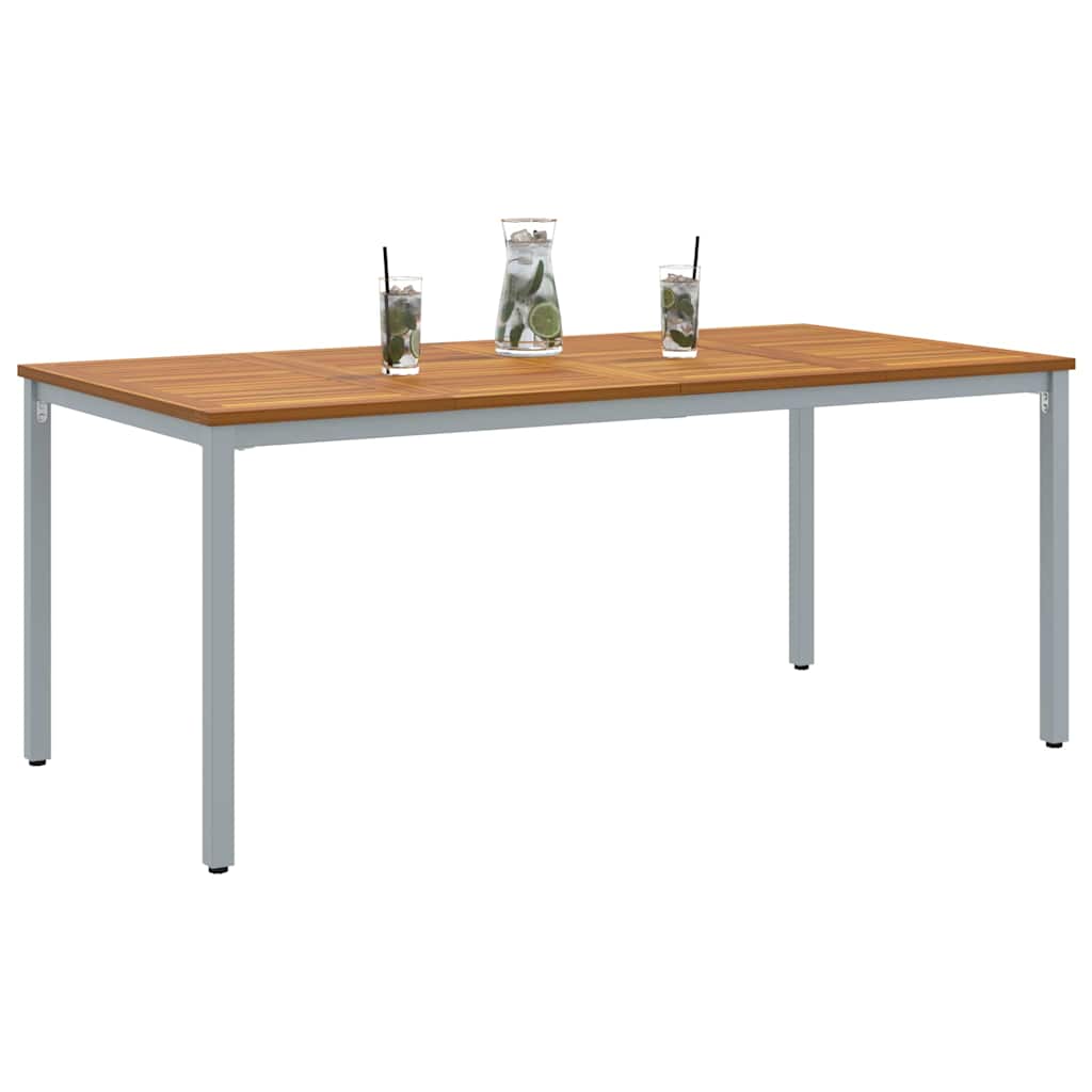vidaXL Tables de jardin Naturel et gris 180 x 90 x 75 cm - Image 3
