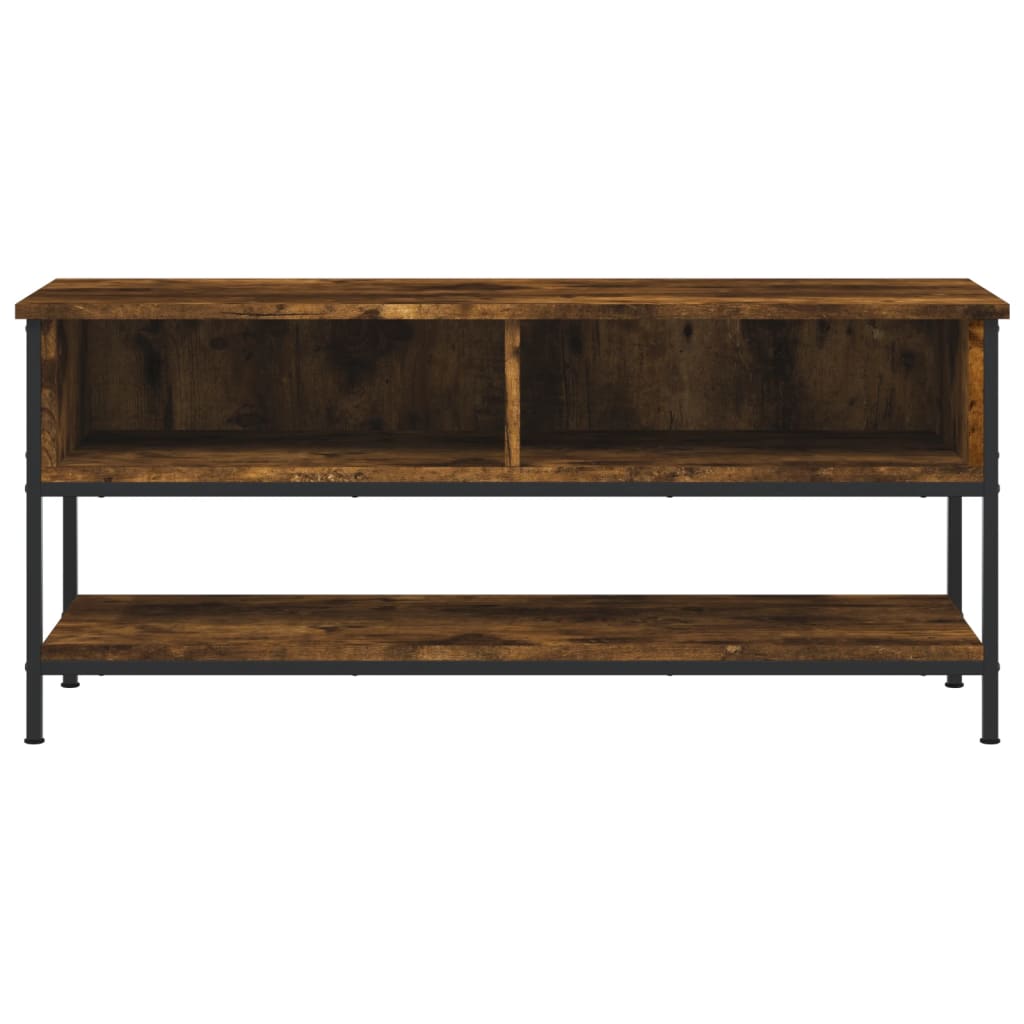 vidaXL Mueble para TV madera contrachapada roble ahumado 100x35x45 cm - Image 4