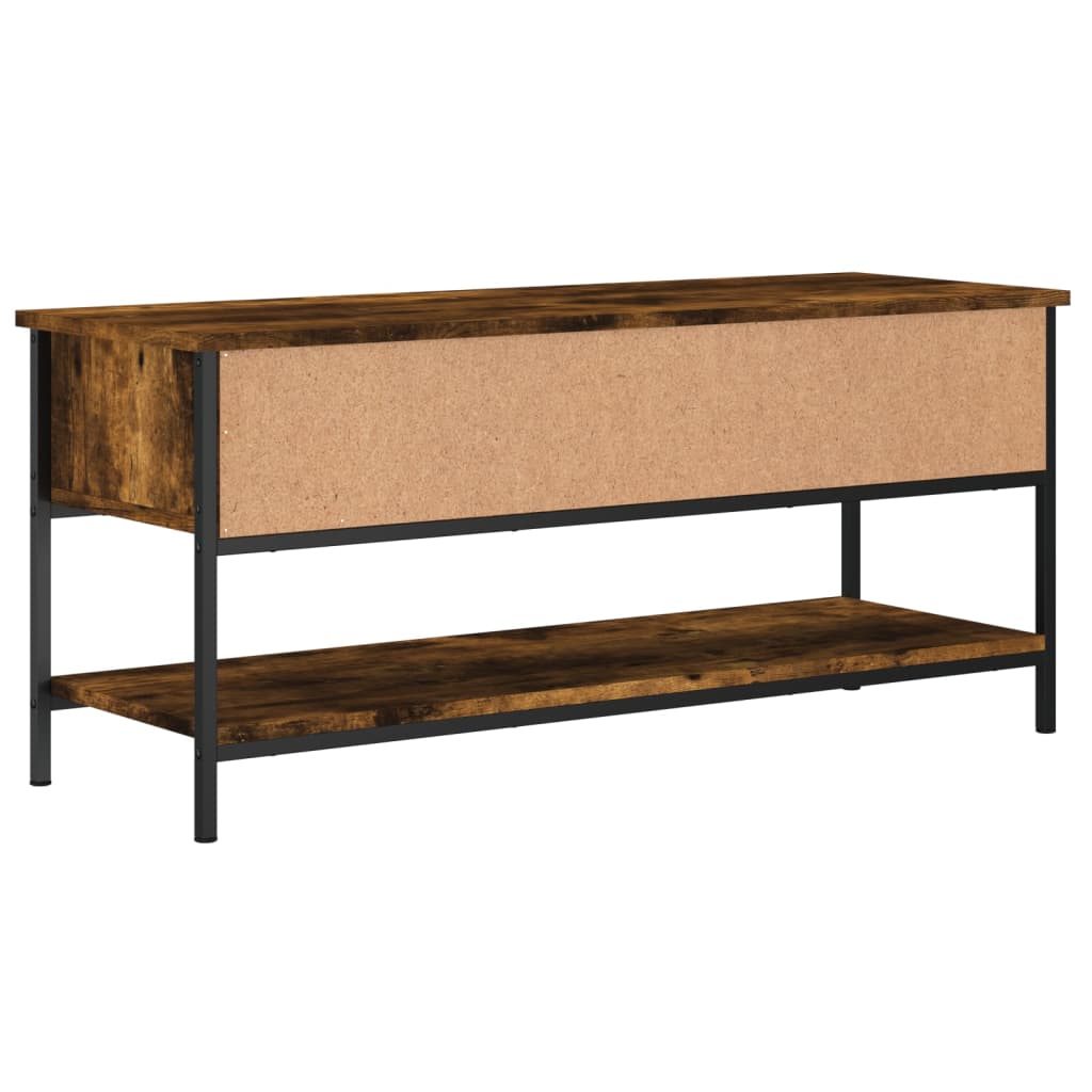 vidaXL Mueble para TV madera contrachapada roble ahumado 100x35x45 cm - Image 6