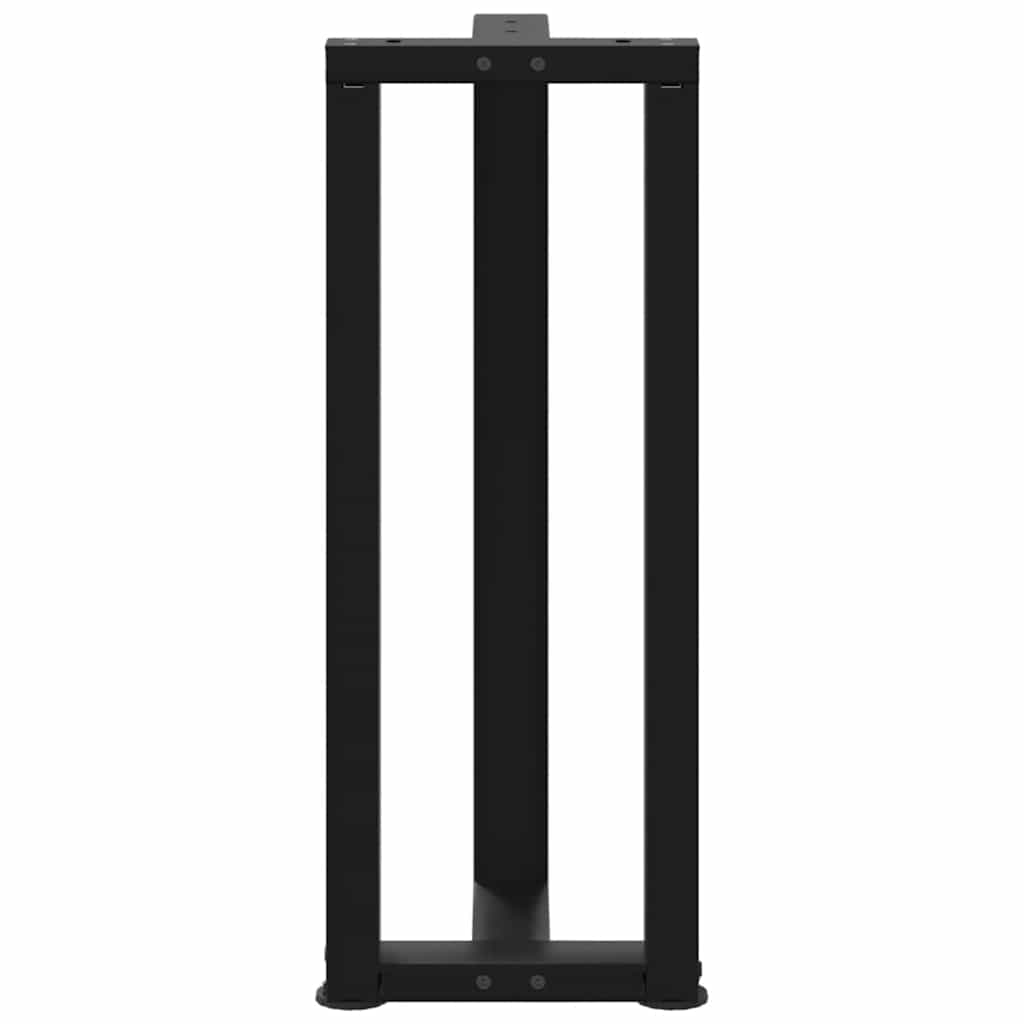 vidaXL Patas para consola en forma de T (2 unidades), color negro, 25 x 28 x (72-73) cm, acero - Image 6