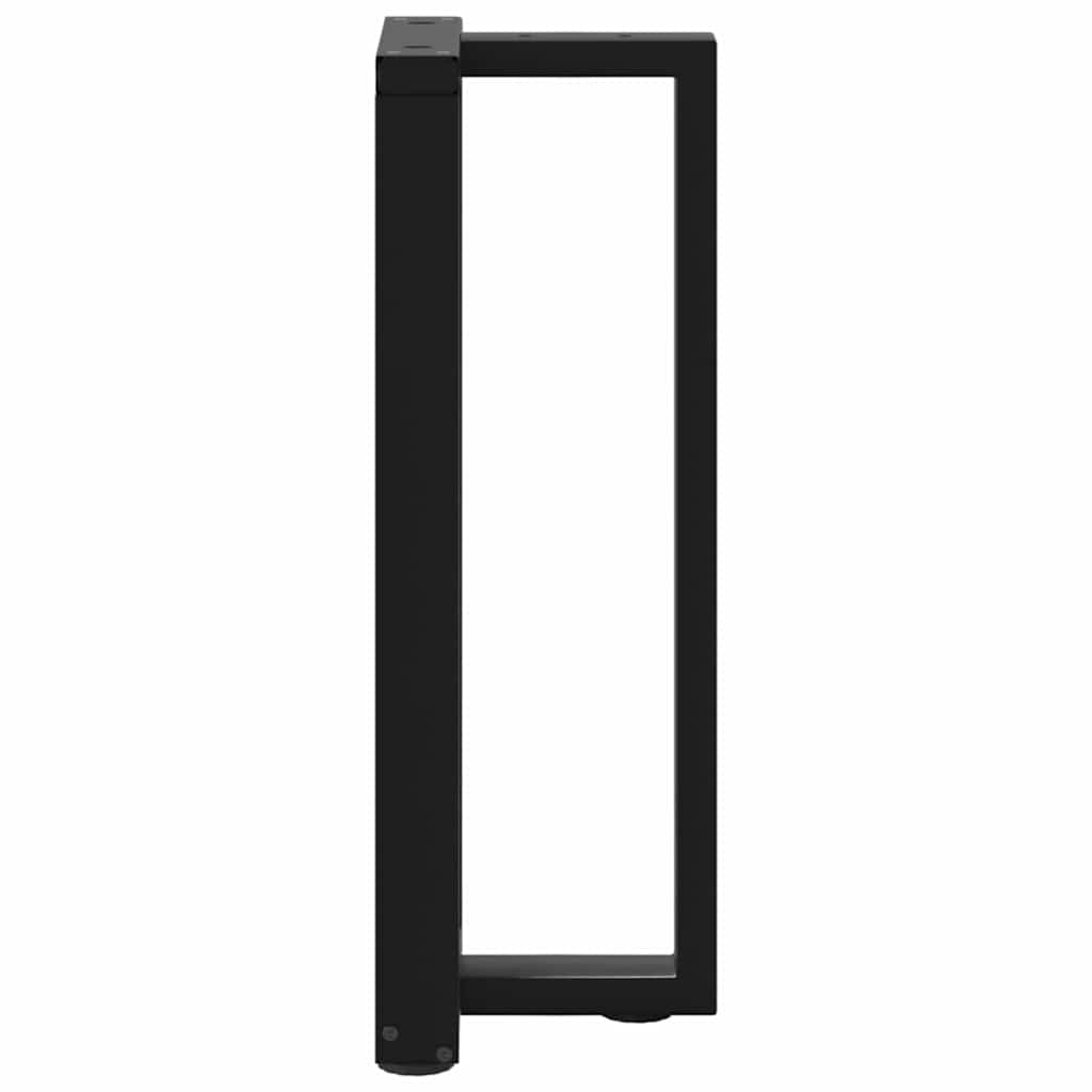vidaXL Patas para consola en forma de T (2 unidades), color negro, 25 x 28 x (72-73) cm, acero - Image 5