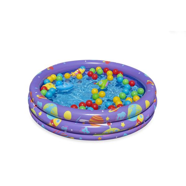 Bestway Piscina Gonfiabile per Bambini 3 Anelli con Palle 102x25 cm +2 Anni Interno e Giardino 52466 - Image 4