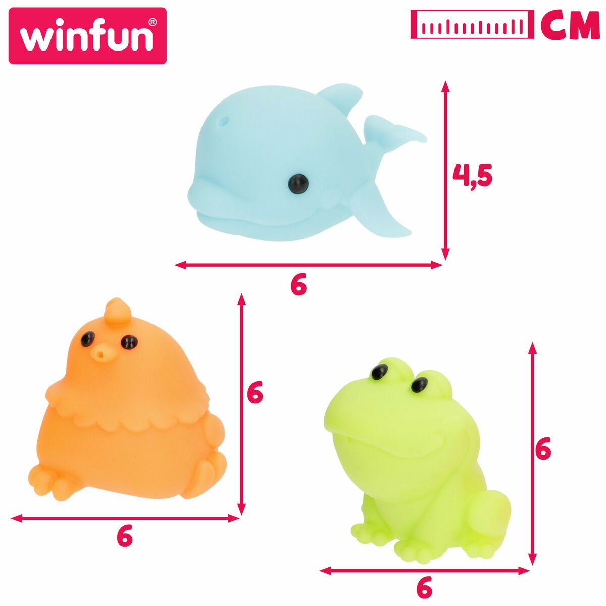 Set Animali per la Vasca Winfun 6 X 4,5 X 8 CM 4 Unità - Image 5