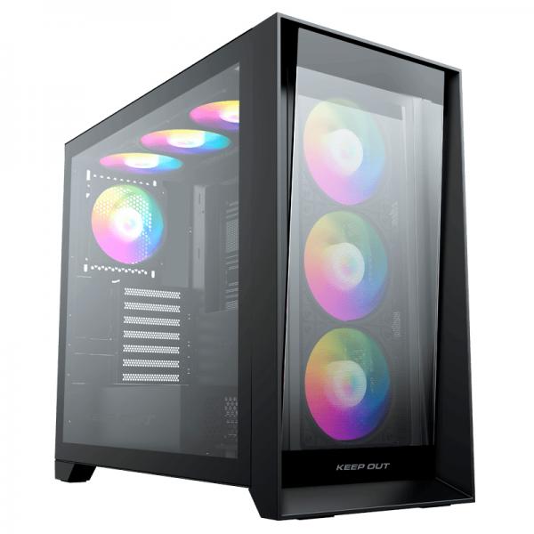 Case computer desktop ATX KEEP OUT XC-911 PRO MASTER Nero