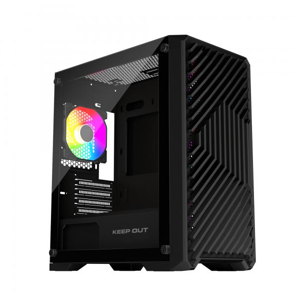 Case computer desktop ATX KEEP OUT XC-220 ARGB 4FANS Nero