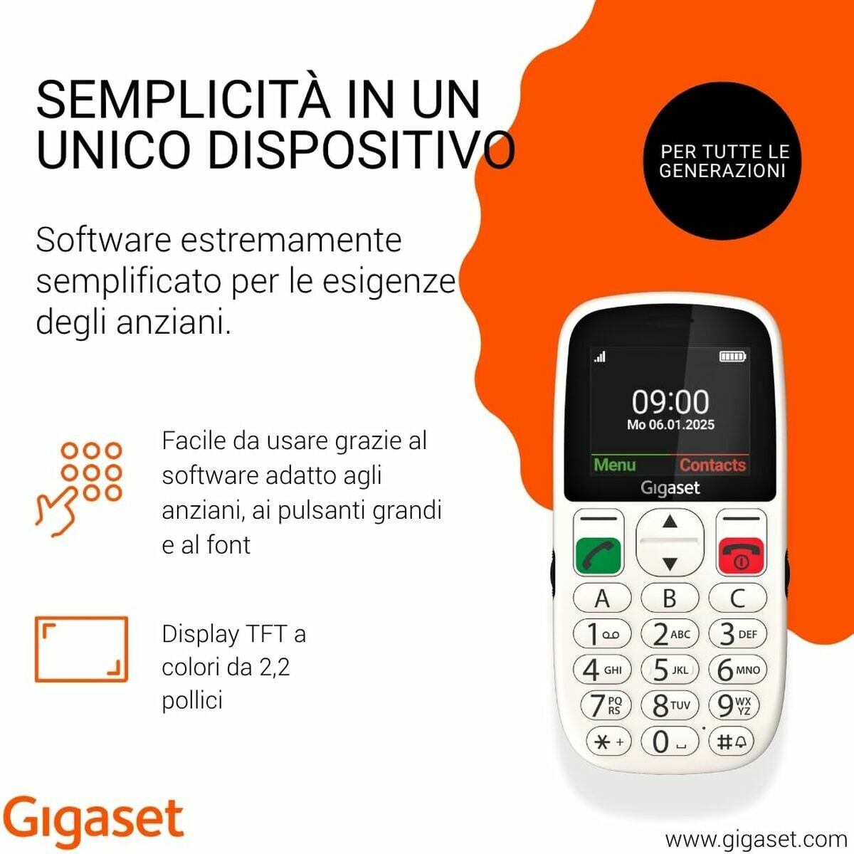 Smartphone Gigaset S30853-H1230-R103 2,2" 32 MB RAM Bianco - Image 6