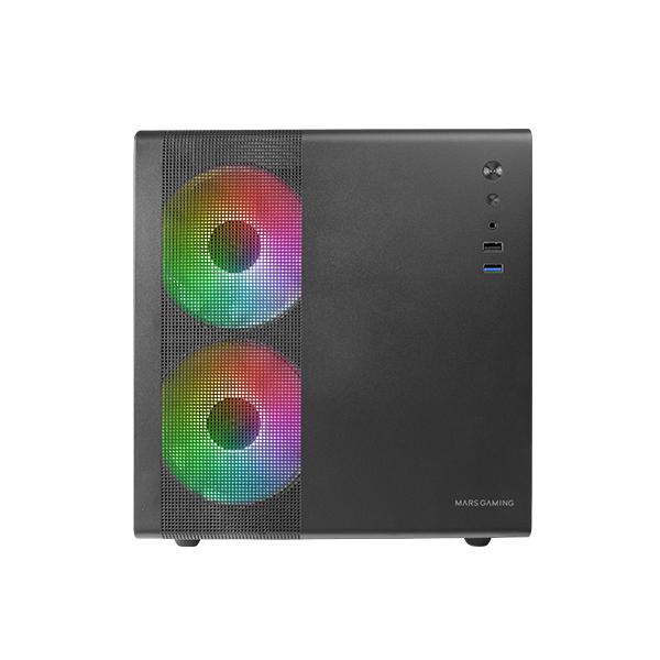 Case computer desktop ATX Mars Gaming MC400 Bianco Nero