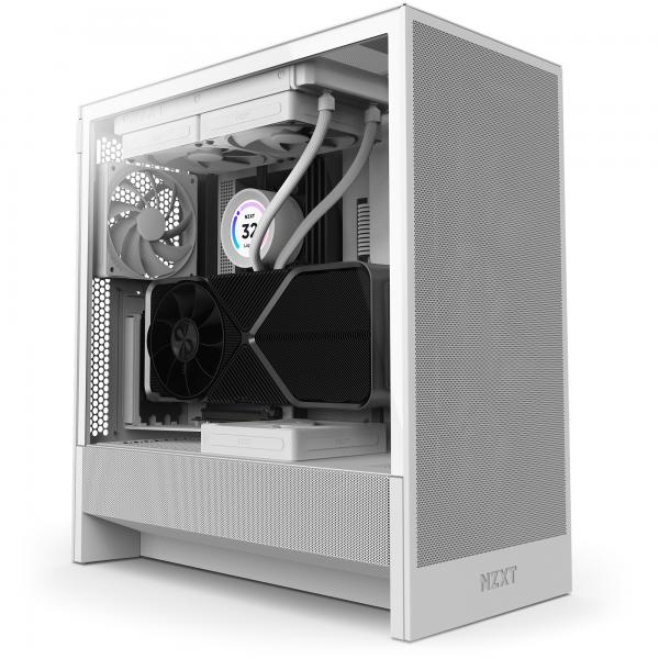 Case computer desktop ATX NZXT H5 FLOW Bianco