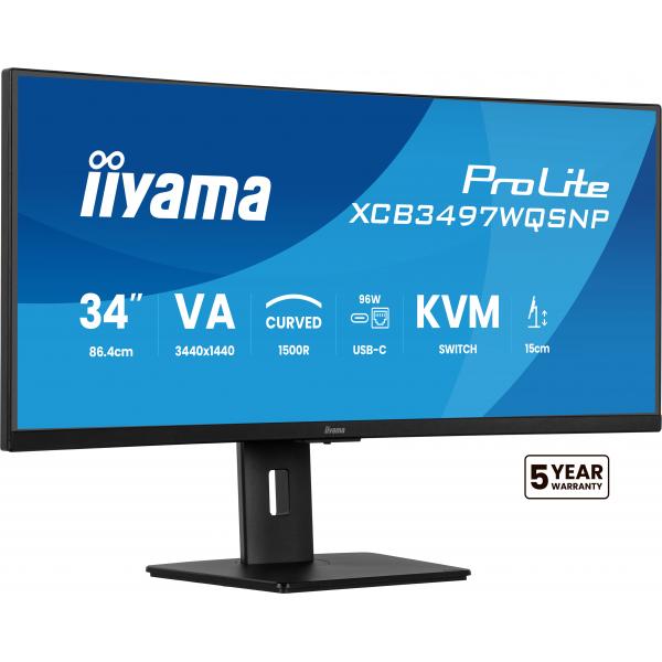 Monitor Iiyama XCB3497WQSNP-B1 UltraWide Quad HD 34"