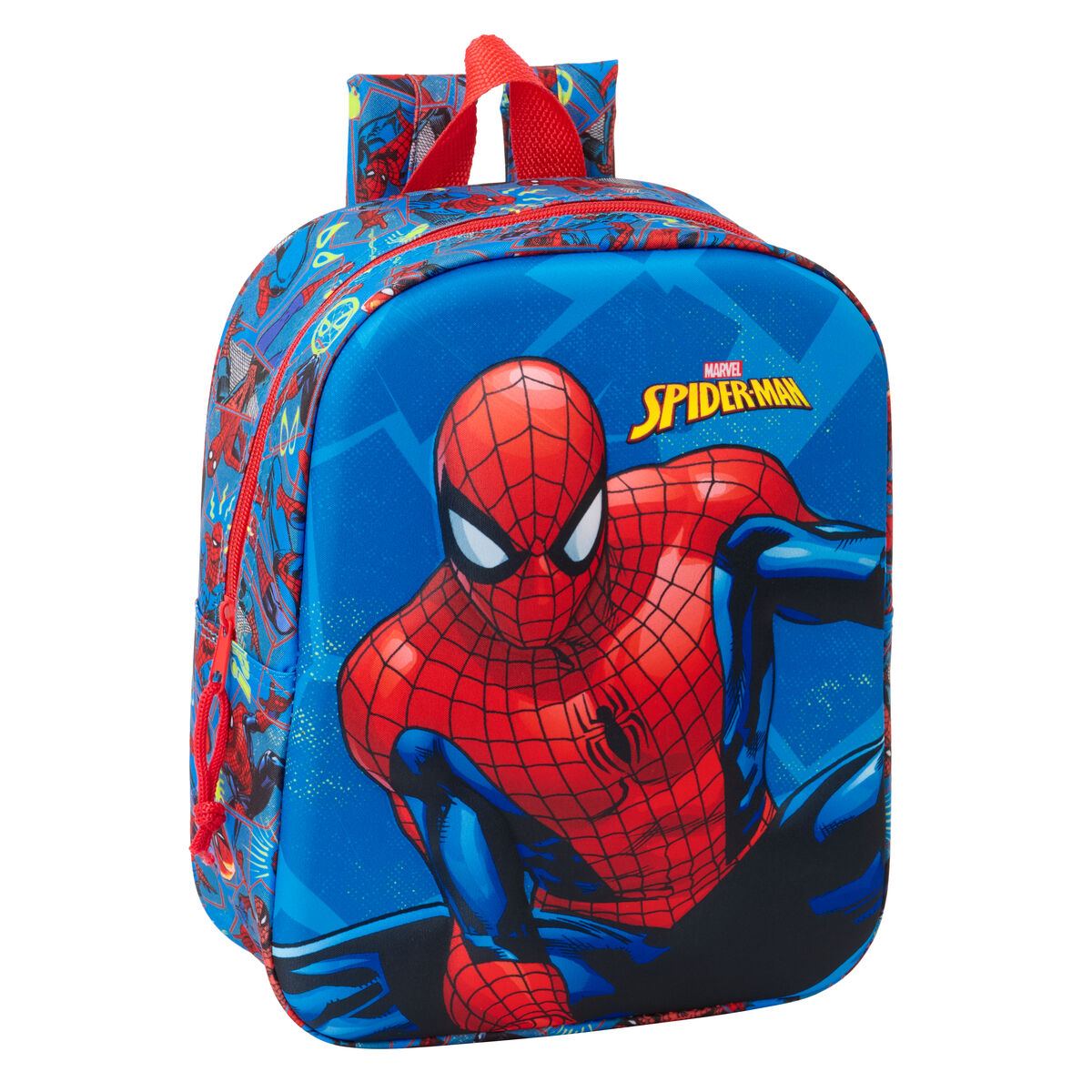 Zaino per Bambini Spider-Man Rosso Blu Marino 22 x 27 x 10 cm 3D