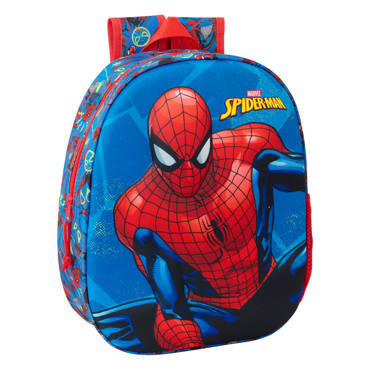 Zaino per Bambini Spider-Man Rosso Blu Marino 27 x 33 x 10 cm 3D