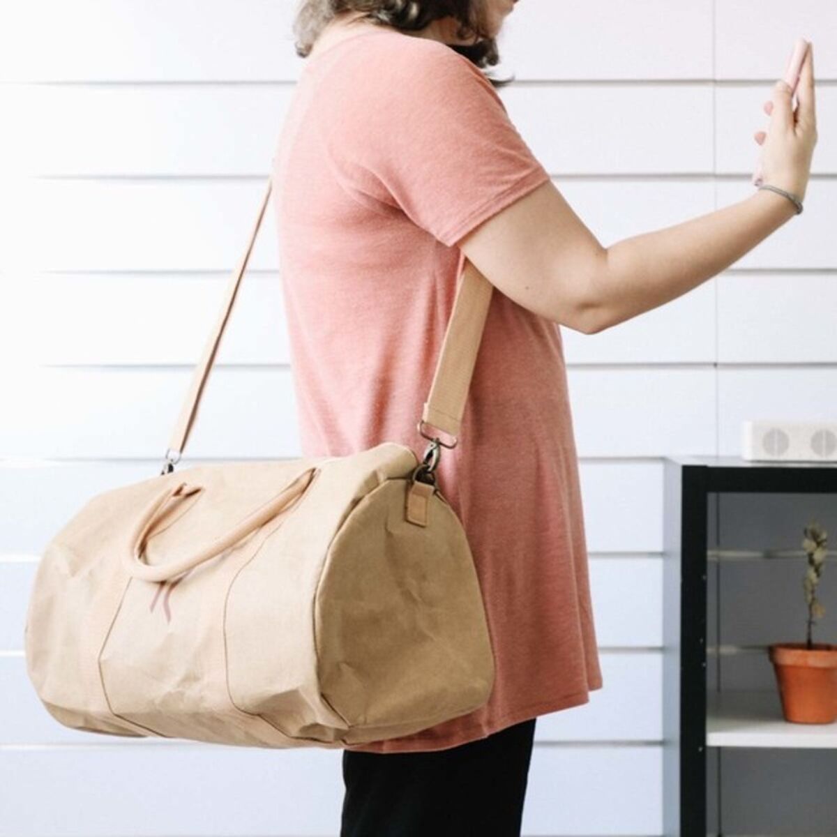 Borsa da Viaggio KSIX WeekendBag Marrone Eco-friendly carta kraft - Image 4