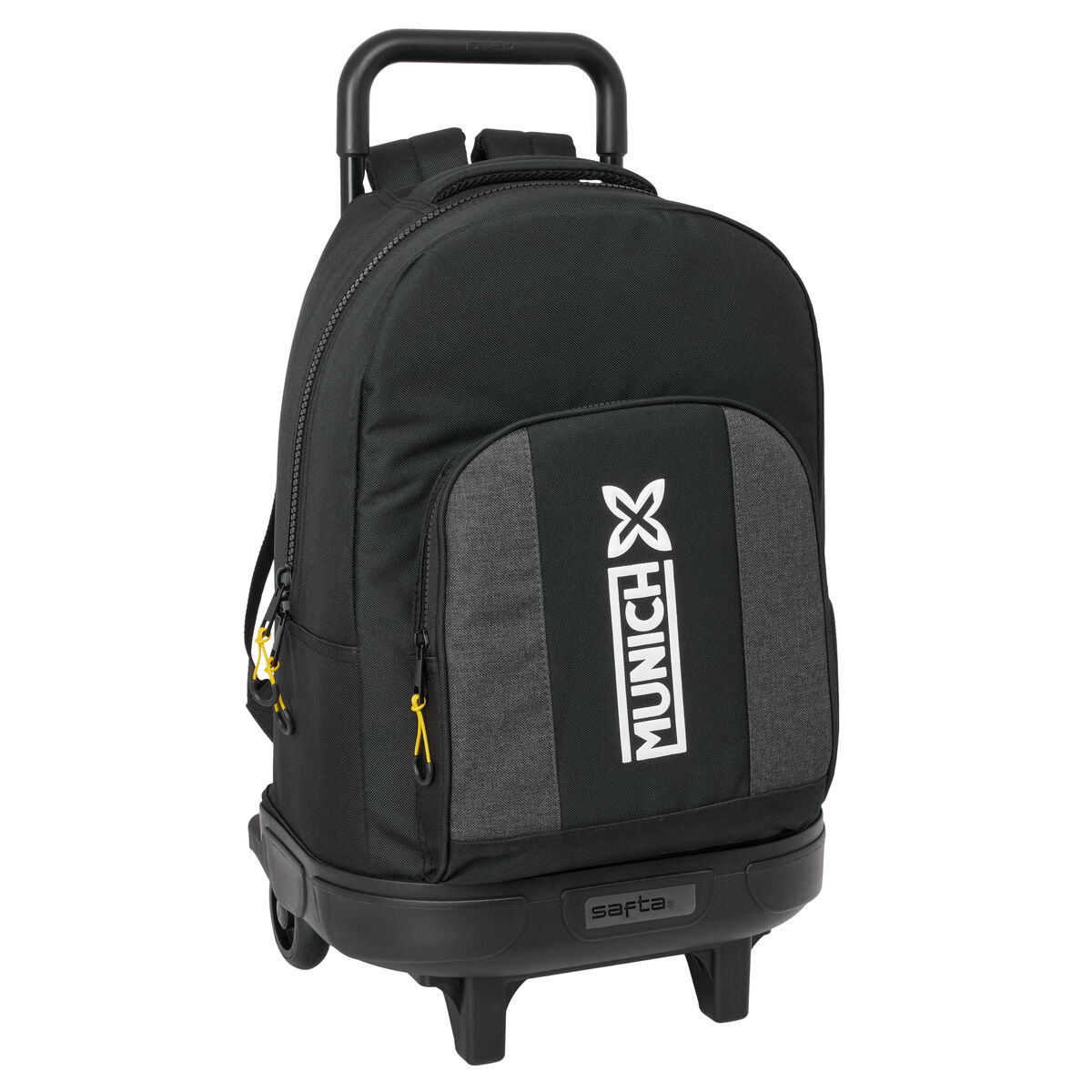 Trolley per la Scuola Munich Topo Nero 33 x 45 x 22 cm