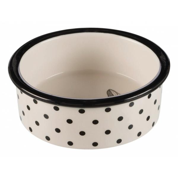 Ciotola per animali domestici Trixie Bianco Nero 300 ml 0,3 L Ceramica