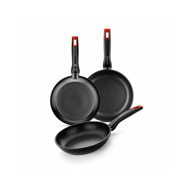 Set di padelle Monix PRO Nero 3 Pezzi
