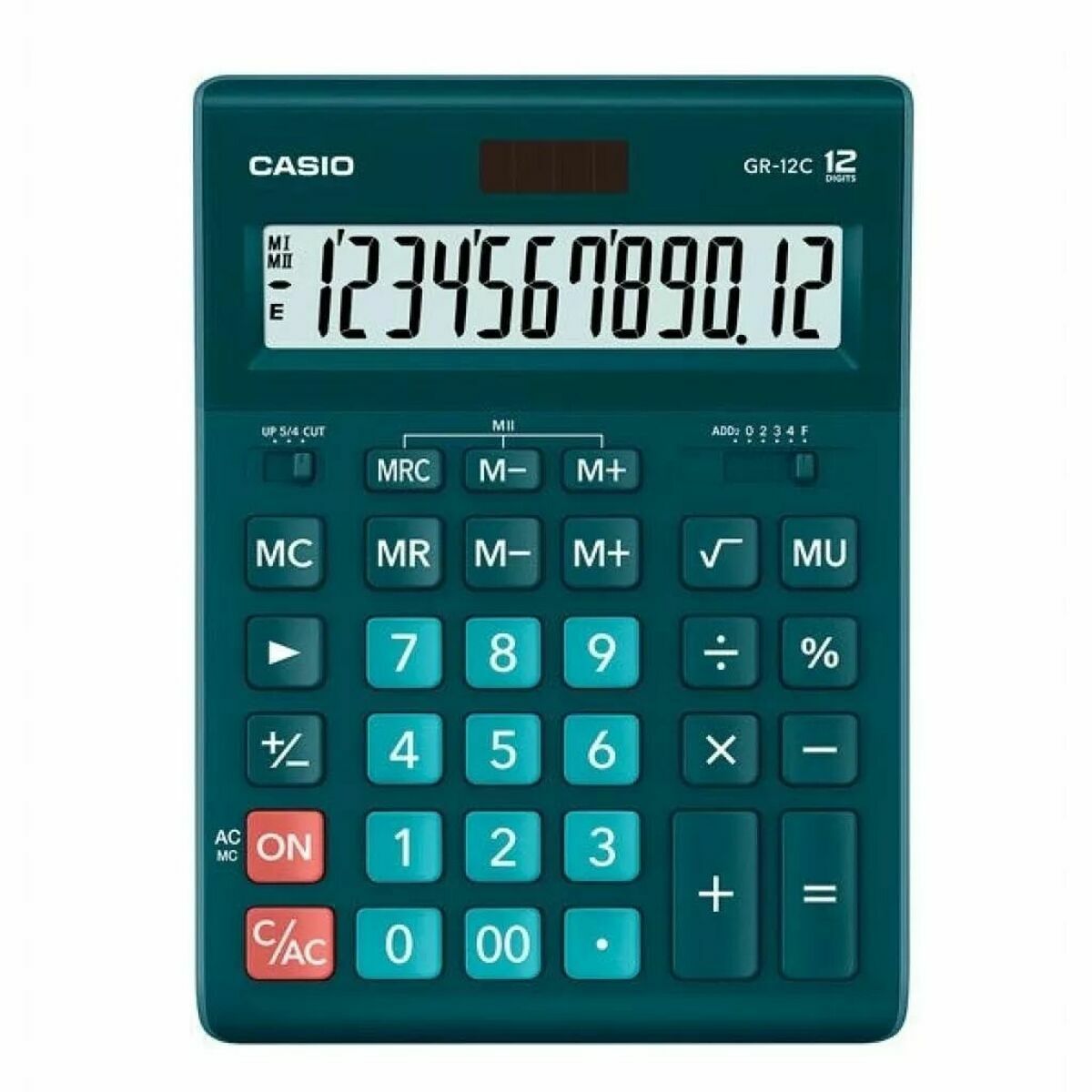 Calcolatrice Casio GR-12C-DG Nero Verde Plastica