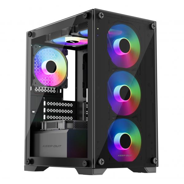 Case computer desktop ATX KEEP OUT XC-201 GLASS Nero