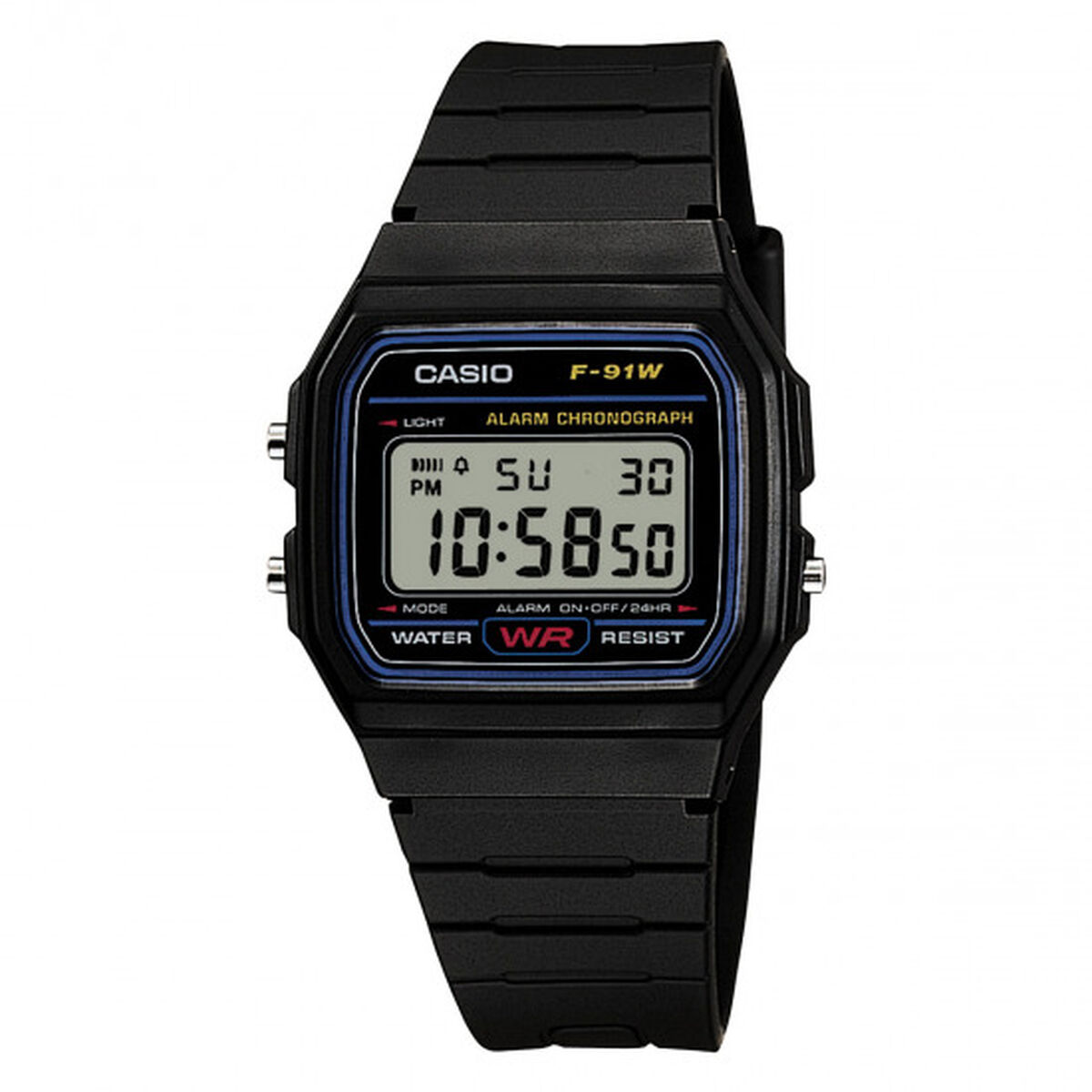 Orologio Uomo Casio F-91W-1YEG Nero