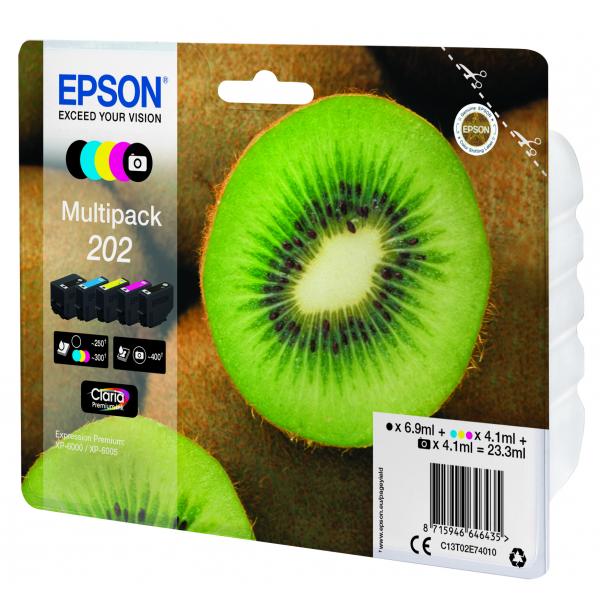 Epson Multipack 202 - Confezione Da 5 - Nero, Giallo, Ciano, Magenta, Nero Fotografico - Image 3
