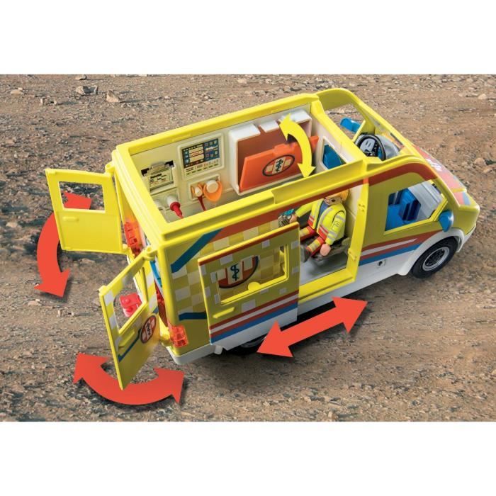 Playmobil - 71202 - City Action Les Subcutors - Ambulance With Light And Sound Effects - Image 3