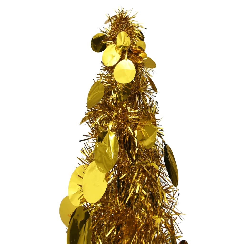 Albero Di Natale Artificiale Apribile Dorato 120 Cm Pet