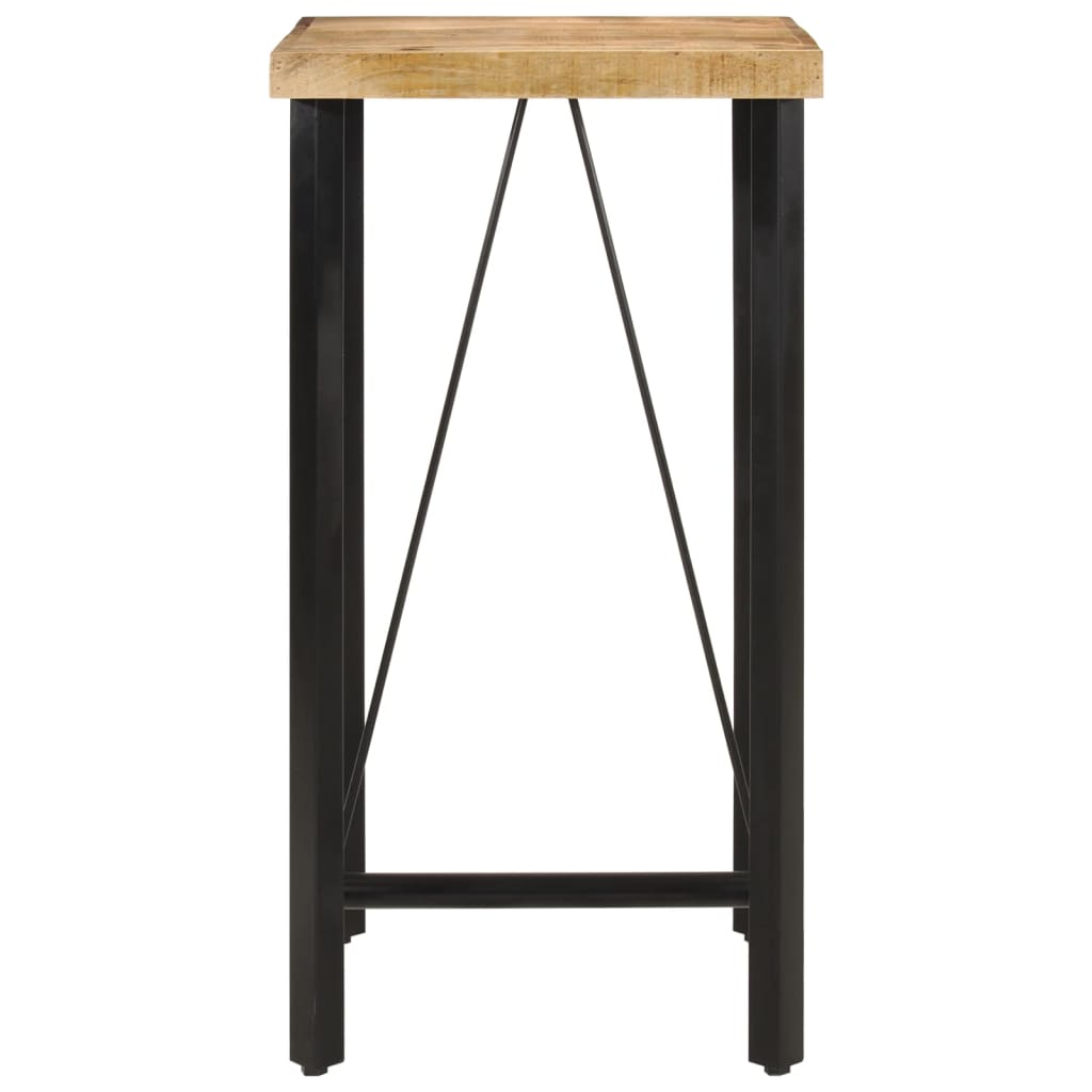 Tavolino Da Bar 55x55x107 Cm Legno Massello Di Mango E Ferro