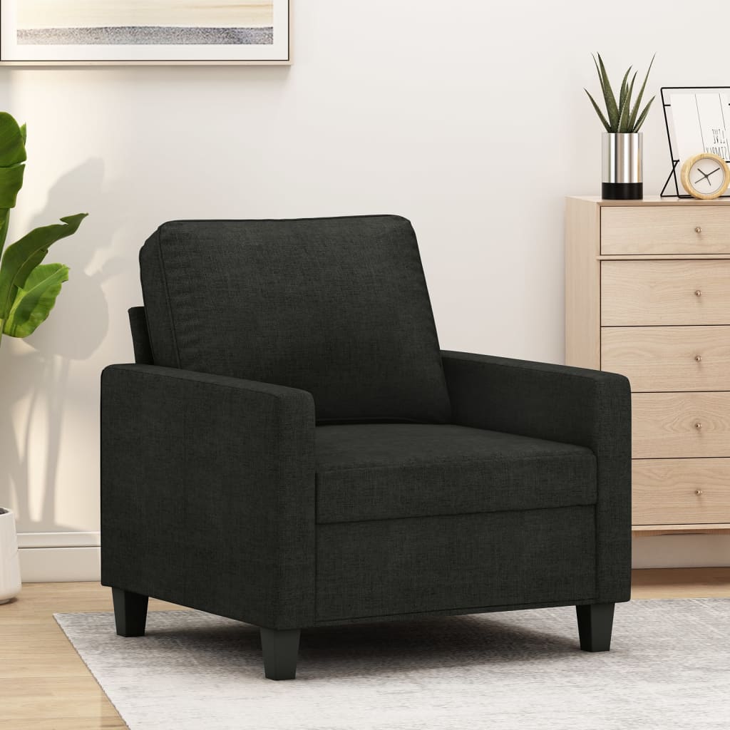 Poltrona Nera 60 Cm In Tessuto