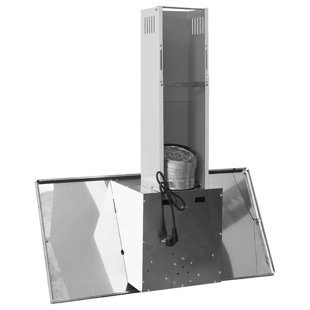Cappa A Parete 90 Cm In Acciaio Inox E Vetro Temperato Argento - Image 5