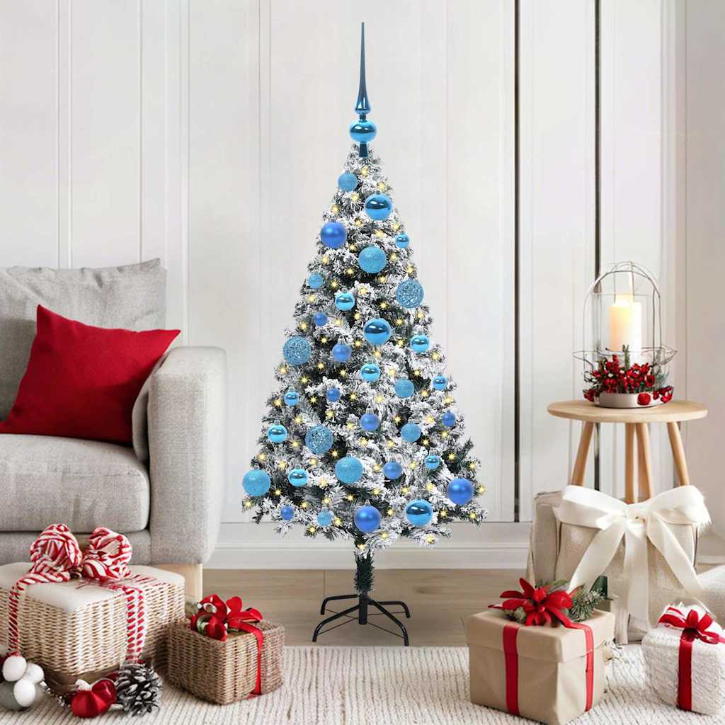 Albero Di Natale Artificiale Con 150 Led Bianco 120 cm