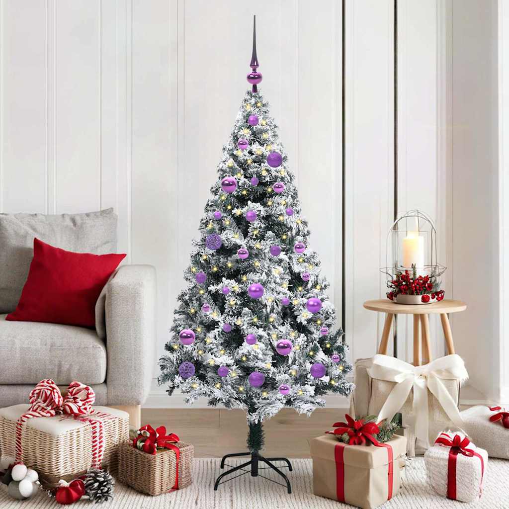Albero Di Natale Artificiale Con 150 Led Bianco 150 cm