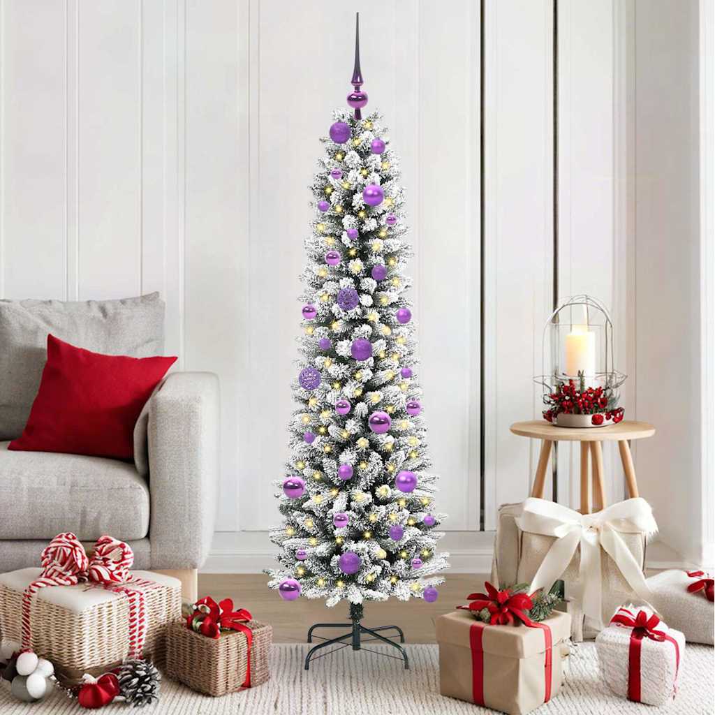 Albero Di Natale Artificiale Con 150 Led Bianco 150 cm