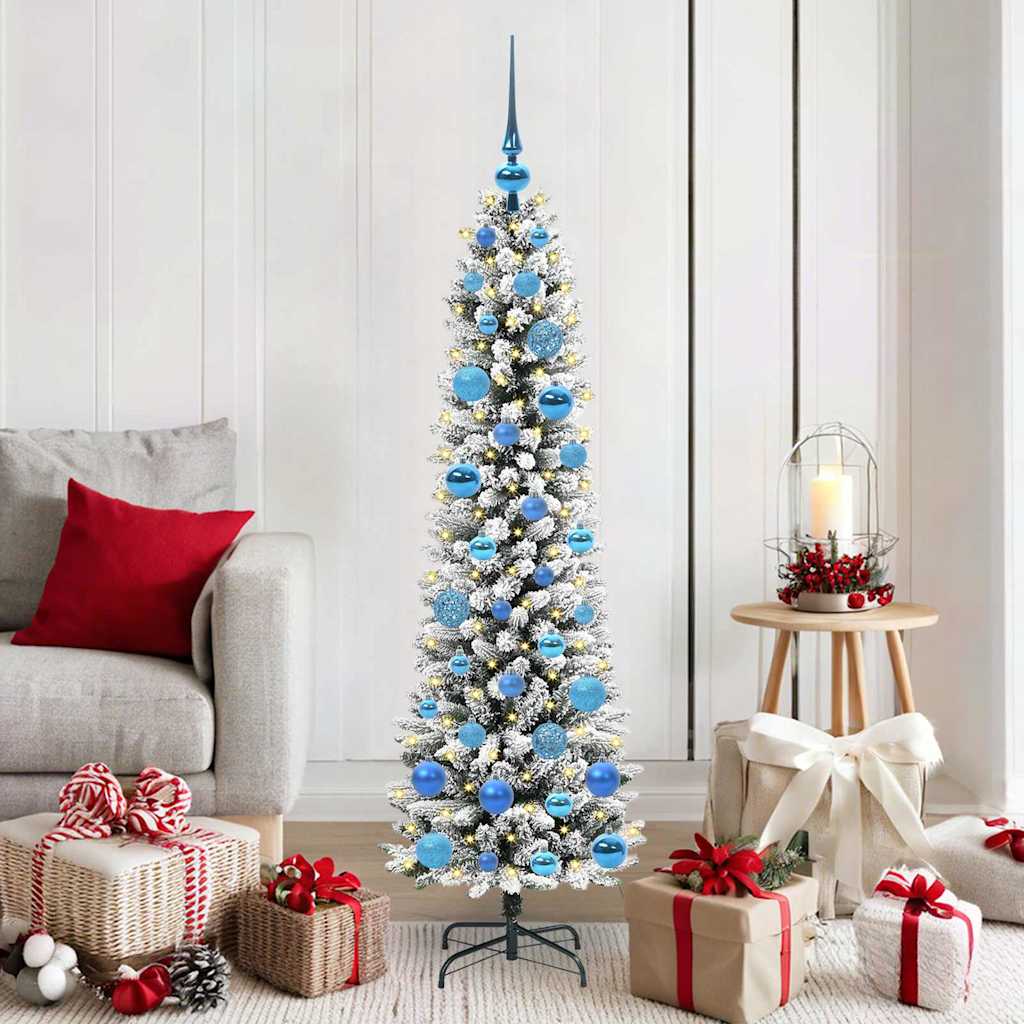 Albero Di Natale Artificiale Con 150 Led Bianco 150 cm