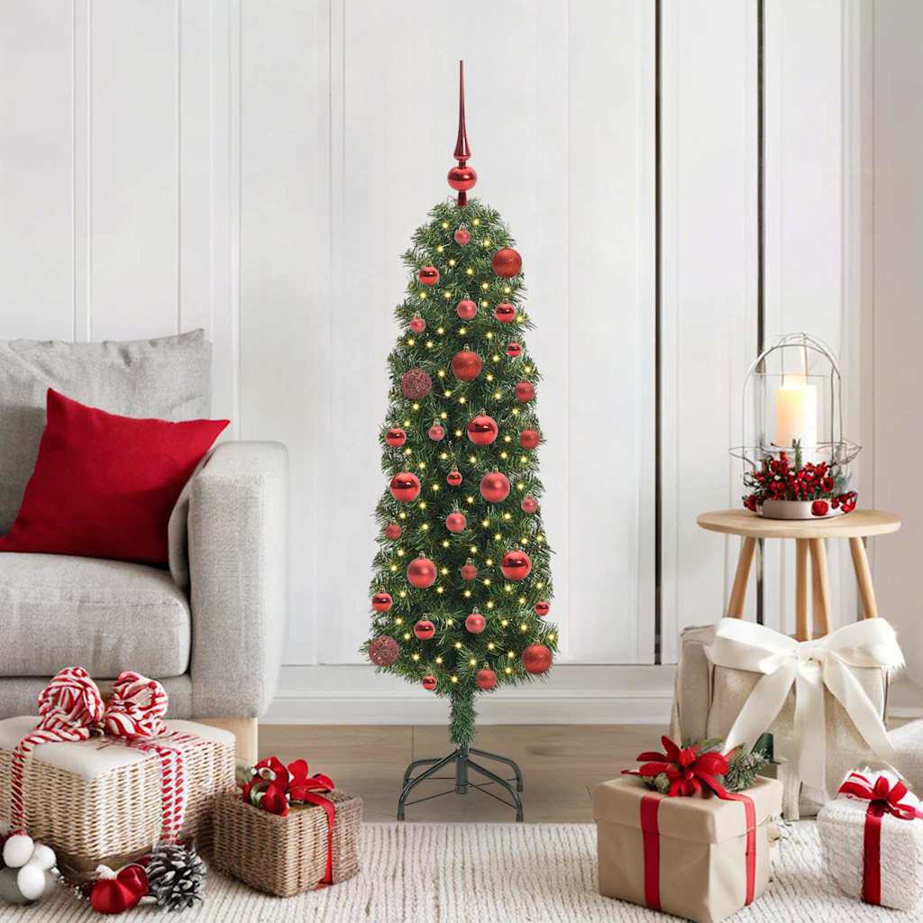 Albero Di Natale Artificiale Con 150 Led Verde 120 cm
