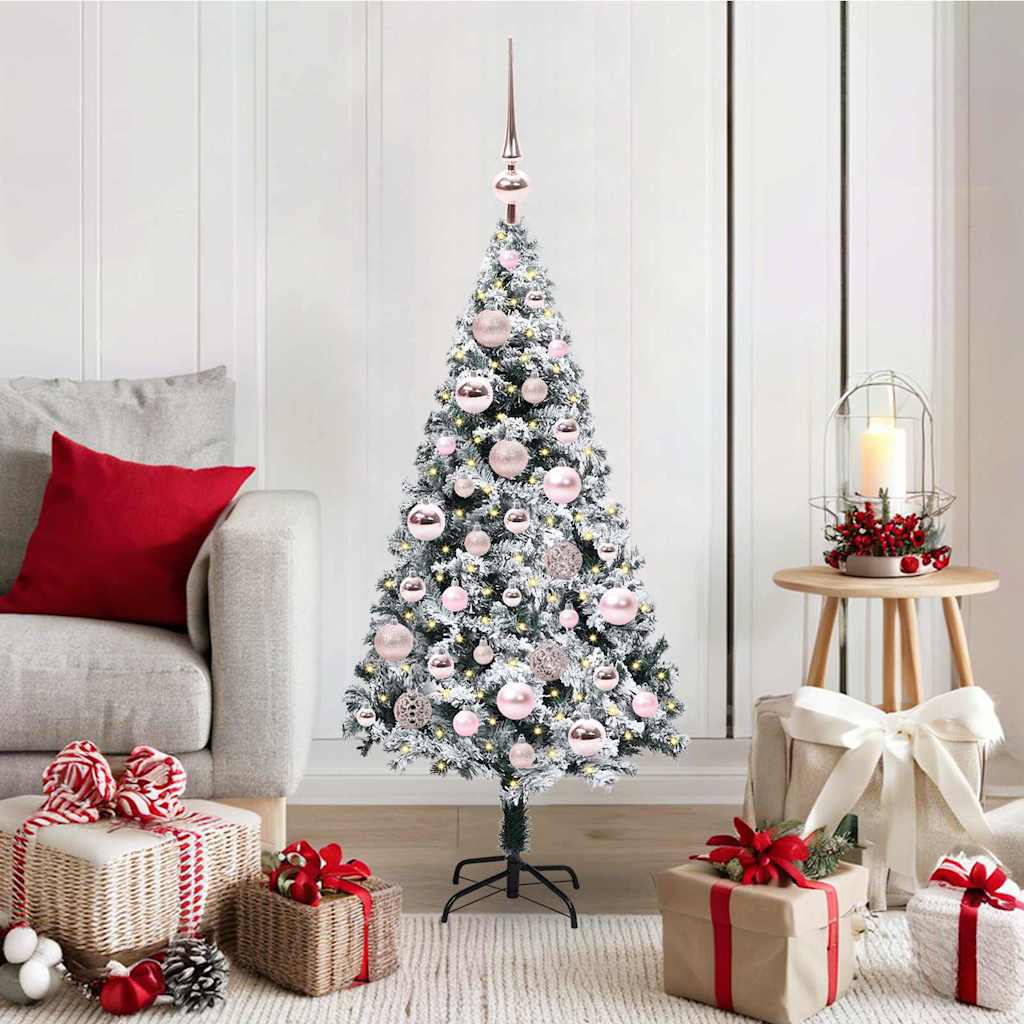 Albero Di Natale Artificiale Con 150 Led Bianco 120 cm