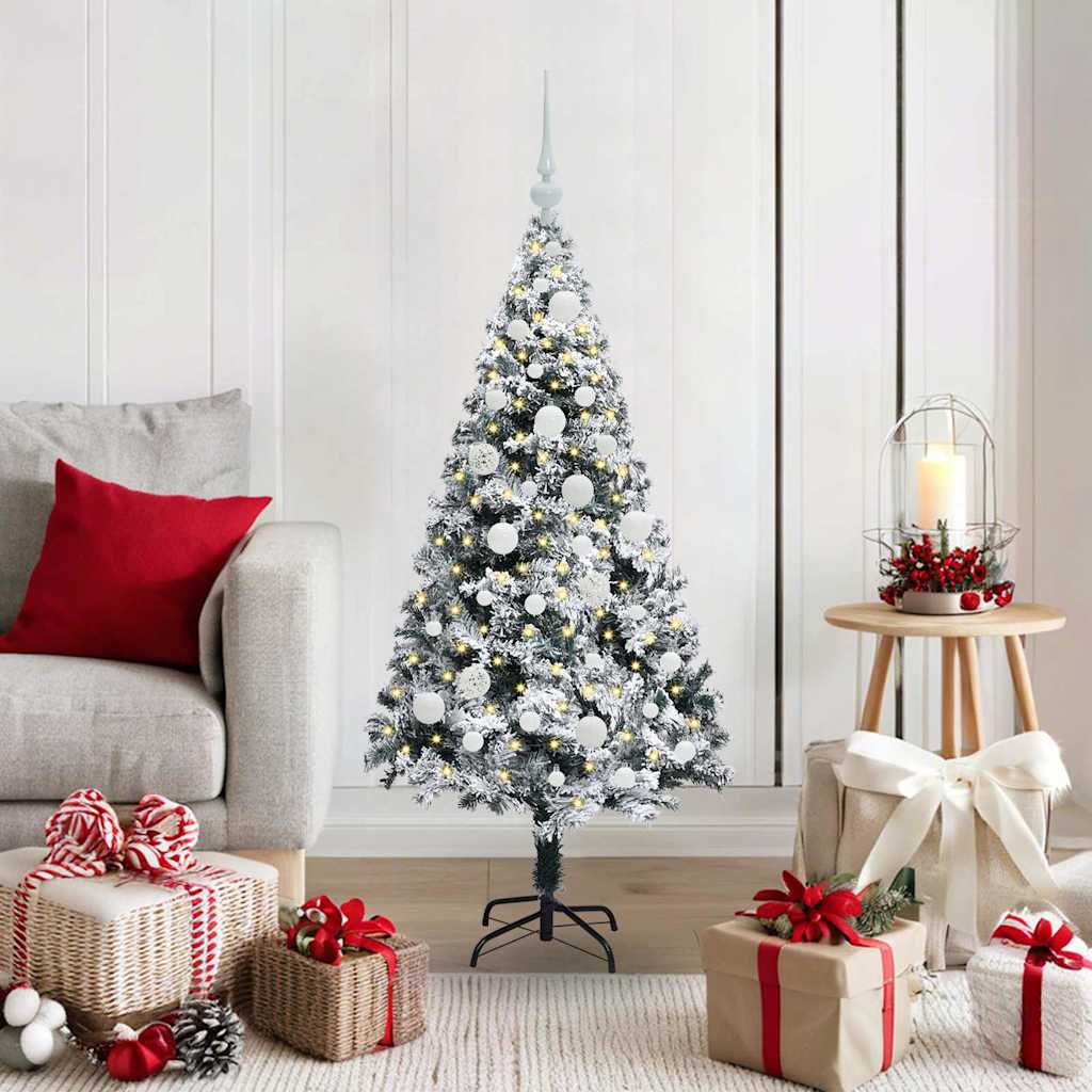 Albero Di Natale Artificiale Con 150 Led Bianco 120 cm