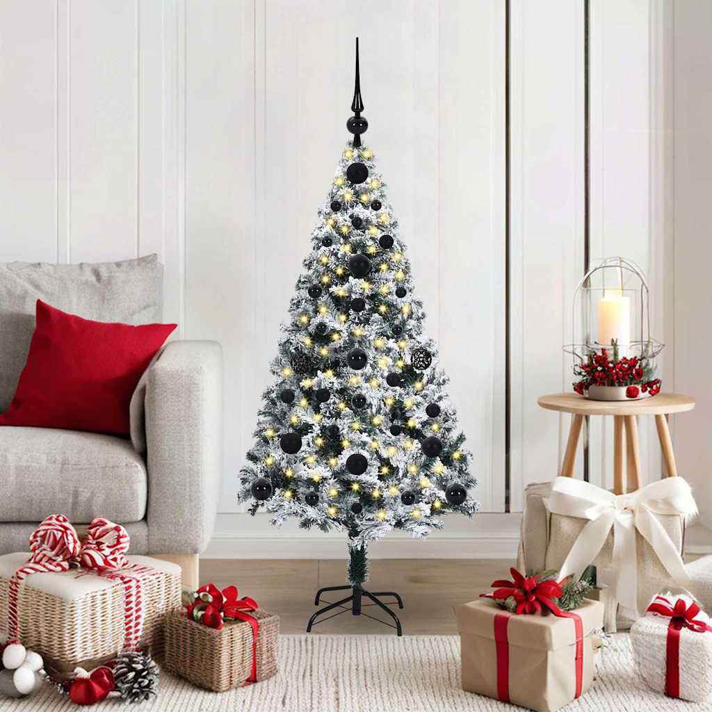 Albero Di Natale Artificiale Con 150 Led Bianco 120 cm