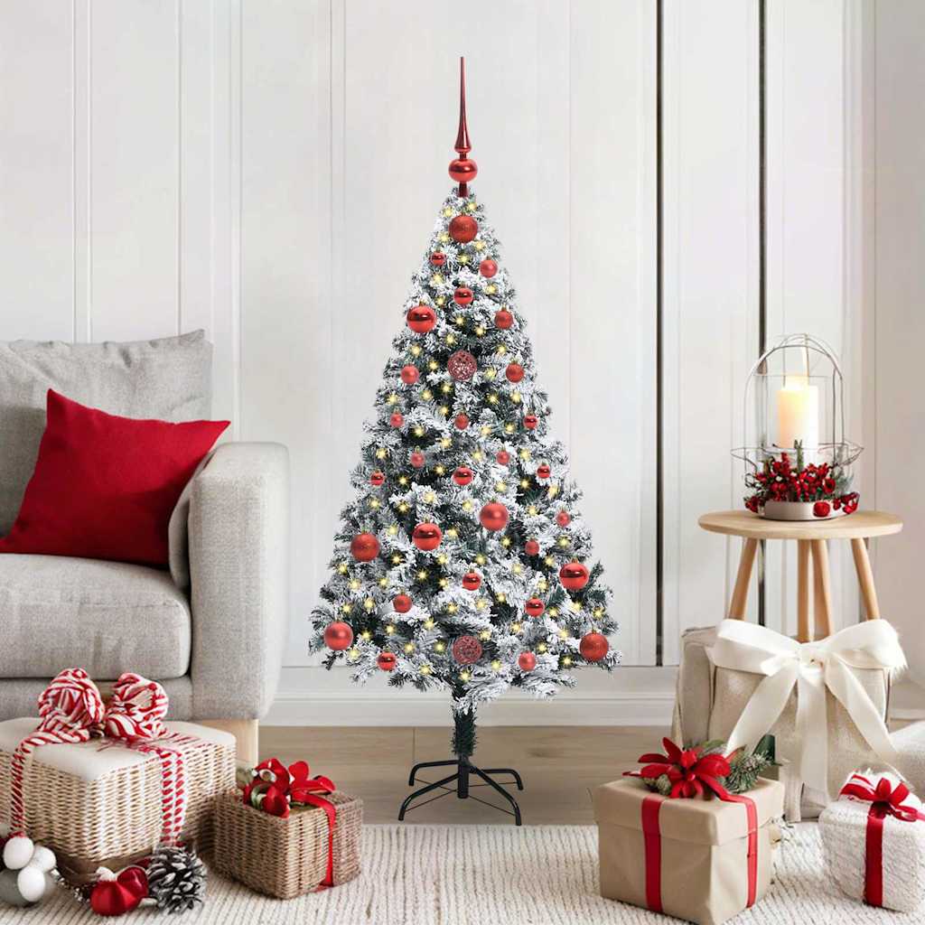 Albero Di Natale Artificiale Con 150 Led Bianco 120 cm
