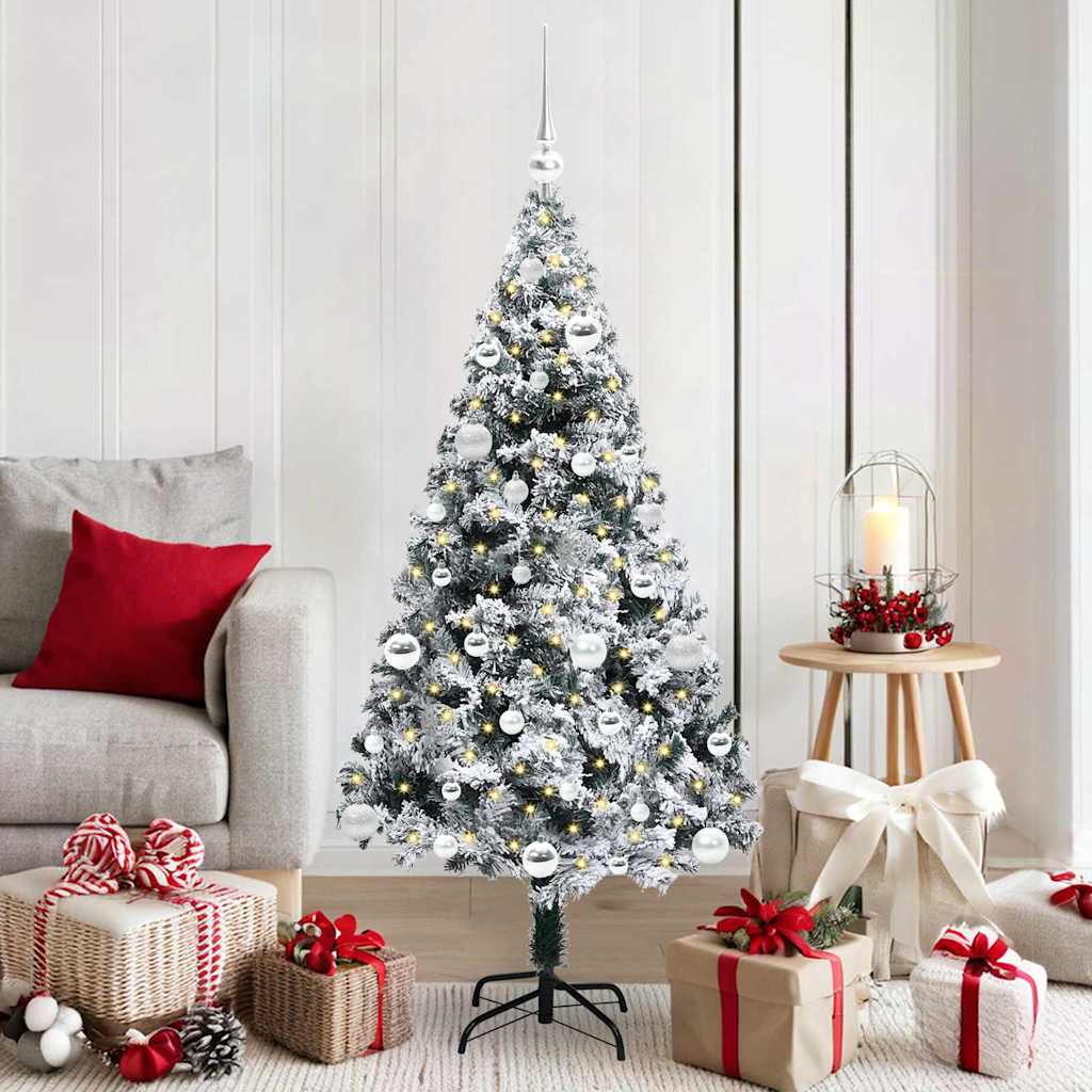 Albero Di Natale Artificiale Con 150 Led Bianco 150 cm