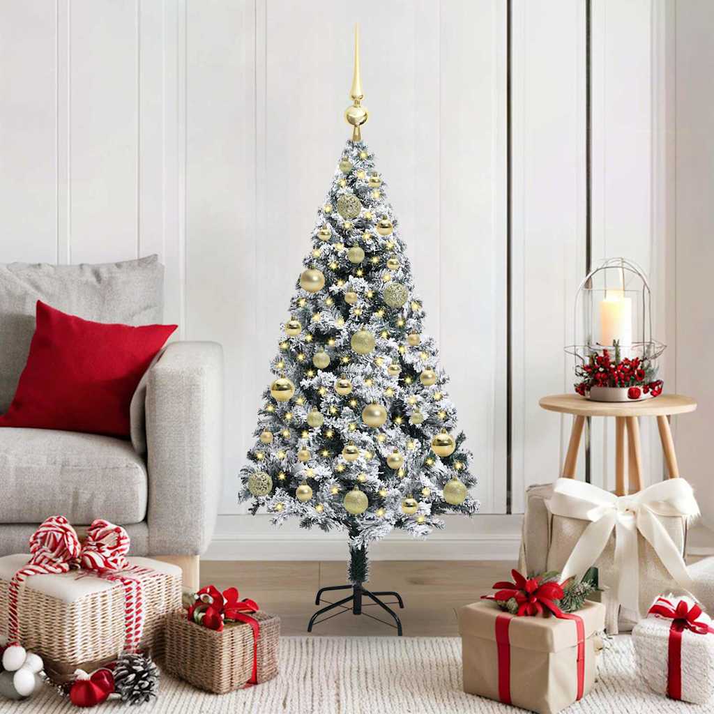 Albero Di Natale Artificiale Con 150 Led Bianco 120 cm