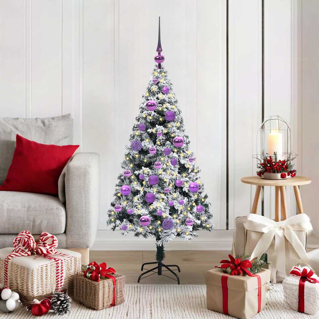 Albero Di Natale Artificiale Con 150 Led Bianco 120 cm